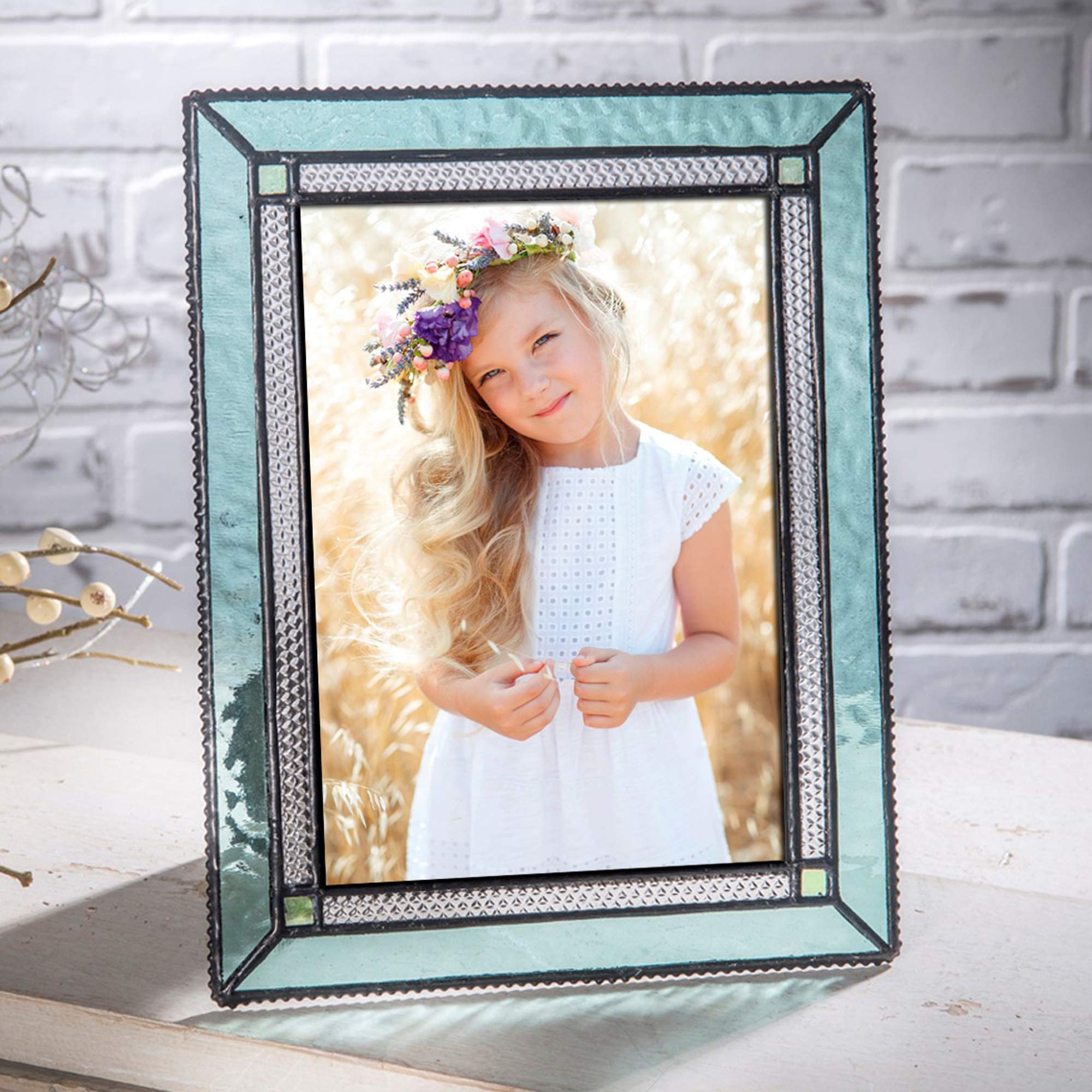 Amazon.com - J Devlin Stained Glass Picture Frame 5x7, Windsor
